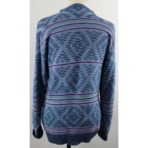 VTG Chaps Ralph Lauren Crewneck 3-D Textured Cotton Sweater MENS LARGE USA - Picture 4 of 4